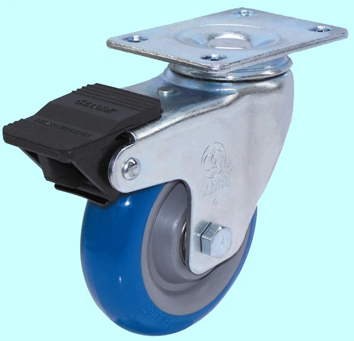 1.5 Inch-5 Inch Medium Light Duty Blue PU Industrial Caster