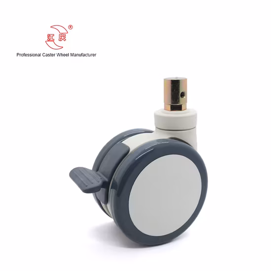 Jq Caster 5inch Double PU Wheel Swivel Medical Caster for Hospital Equipment