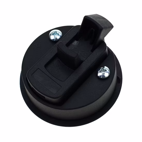 Yh1328 검은 아연 합금 라운드 잠금 플랫 캐비닛 도어 라운드 헤드 잠금 RV 도어 잠금 해양 바닥 잠금