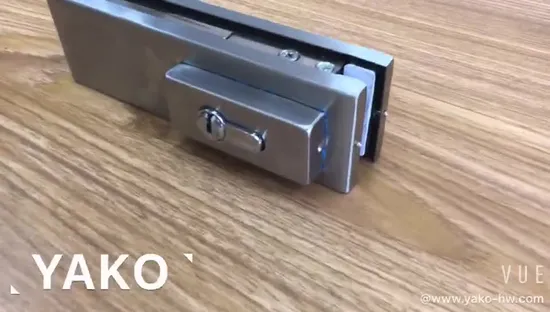  바닥 장착형 유리 도어 잠금 장치.  바닥 장착형 유리 잠금 장치