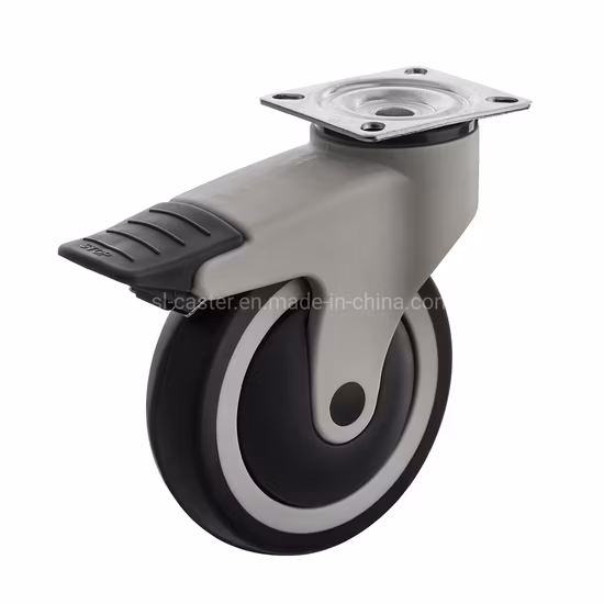 브레이크가 있는 100mm 125mm 볼트 구멍 의료 병원 침대 피마자